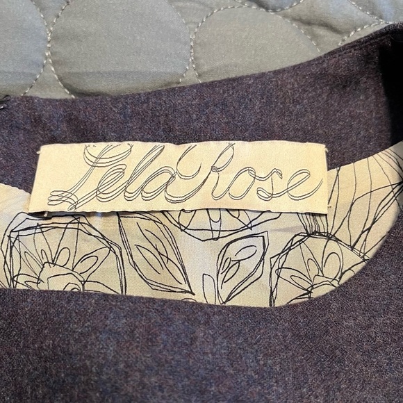 Lela Rose Wool Tweed Twill Mini Sleeveless Dolman Sleeve Sheath silk lining Gray - Picture 4 of 11